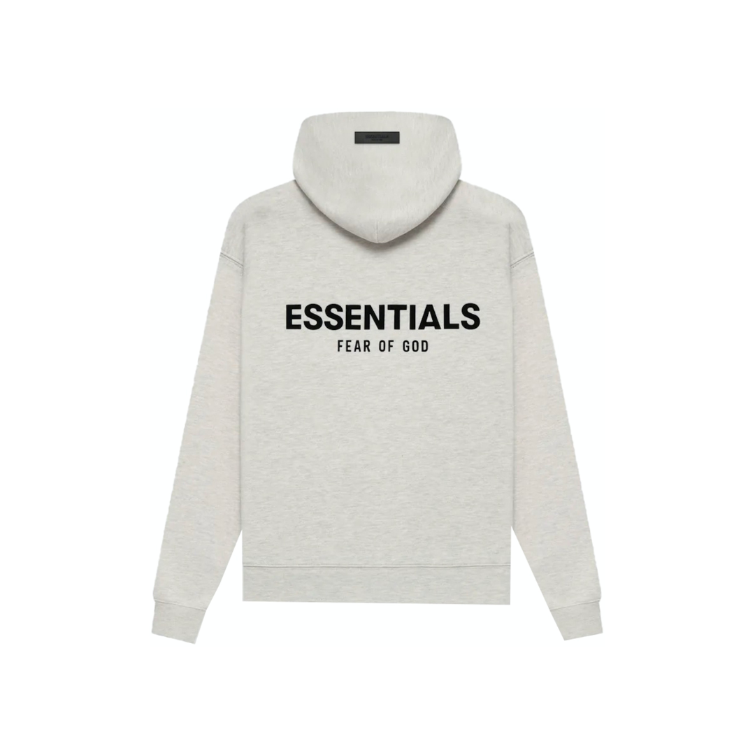 FEAR OF GOD ESSENTIALS PULLOVER HOODIE LIGHT OATMEAL SS22