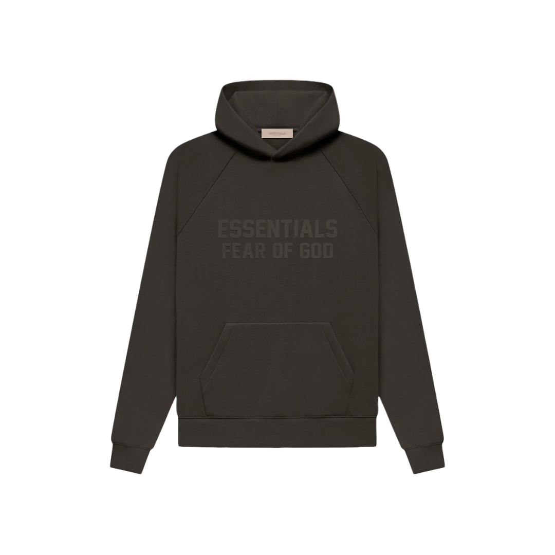 FEAR OF GOD ESSENTIALS PULLOVER HOODIE OFF BLACK FW22