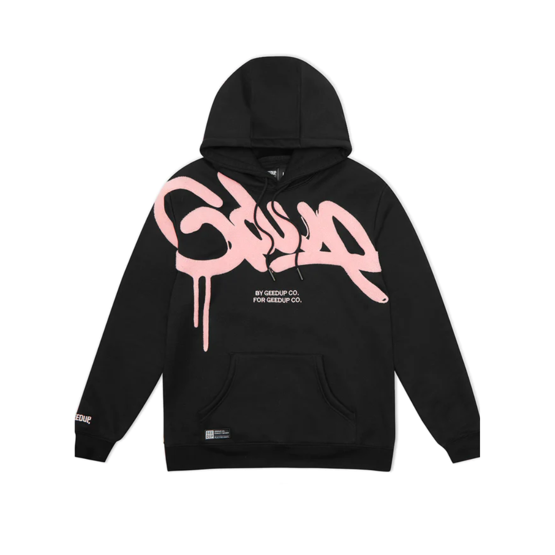 GEEDUP CO HANDSTYLE HOODIE - BLACK PINK